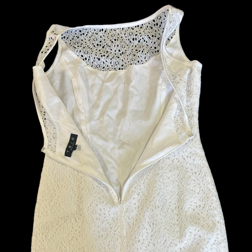 Trio New York white lace sheath dress size 4 - Picture 5 of 15